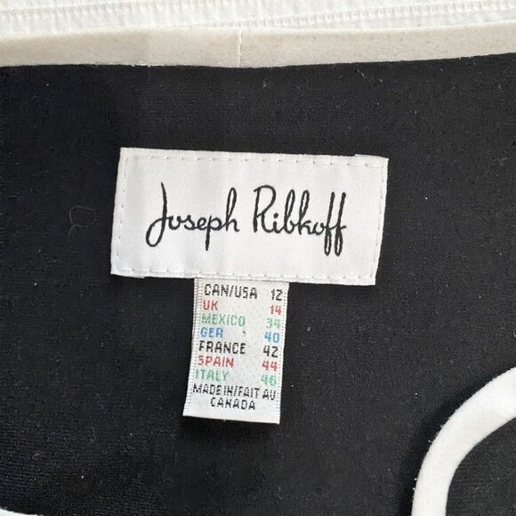 JOSEPH RIBKOFF BLACK WHITE KNITTED CARDIGAN - 12 - Picture 7 of 11